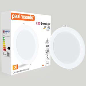 16W, LED Round Ceiling Downlights, 1600 Lumens, 6500K Day Light, Non-Dimmable Panel Spotlights