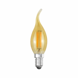4x LED Filament Flame 2.5W=20W Extra Warm White Amber 2200K SES E14 Small Edison Screw