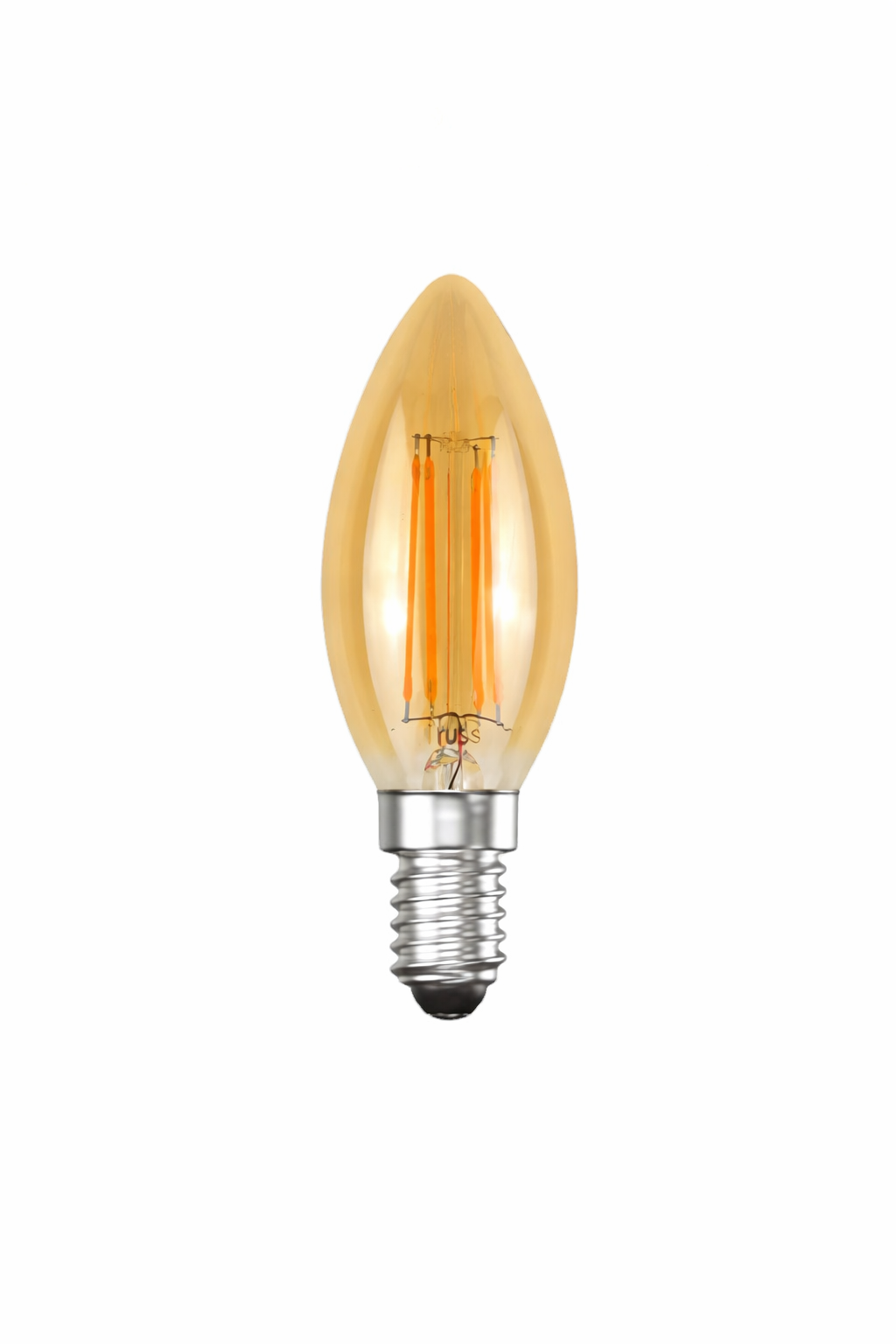 LED Filament Candle 2.5W=20W Extra Warm White Amber 2200K SES E14 Small Edison Screw Bulbs