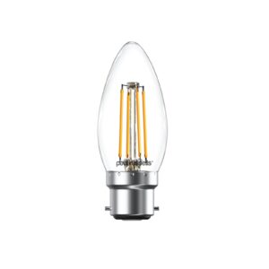 LED Dimmable Filament Candle 4.5W (40w), BC/B22, 423 Lumens, Warm White(2700K), 240V