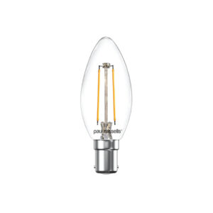 LED Filament Candle 2.5W=25W Warm White 2700K SBC B15 Small Bayonet Cap Bulbs