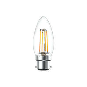 LED Filament Candle 4.5W=40W Warm White 2700K BC B22 Bayonet Cap Bulbs
