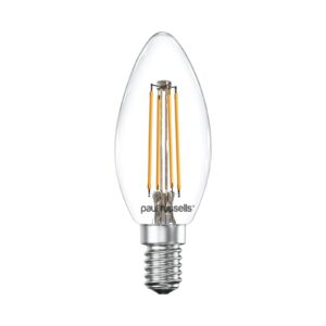 LED Dimmable Filament Candle 4.5W (40w), SES/E14, 423 Lumens, Warm White(2700K), 240V