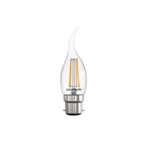 LED Filament Bent Tip Candle 4.5W=40W Warm White BC B22 Bayonet Cap Bulbs