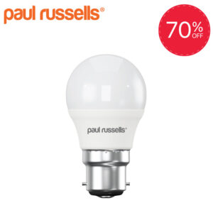 LED Frosted Golf Ball 3W=25W Day Light 6500K BC B22 Bayonet Cap [4 Bulbs]