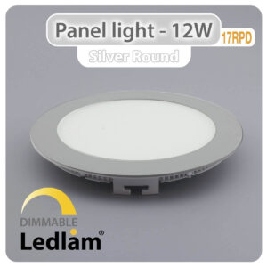 LED Panel Light 12W Round 17RPD silver - dimmable