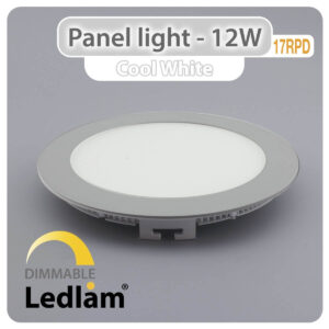 LED Panel Light 12W Round 17RPD silver - dimmable