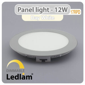 LED Panel Light 12W Round 17RPD silver - dimmable