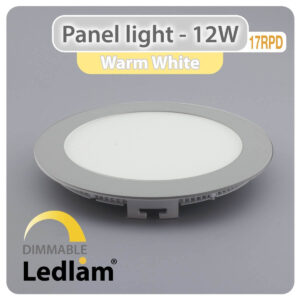 LED Panel Light 12W Round 17RPD silver - dimmable
