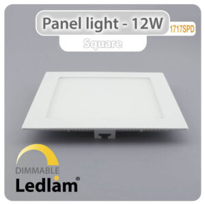 LED Panel Light 12W Square 1717SPD - dimmable