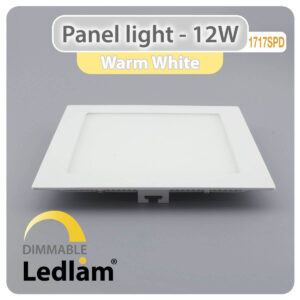 LED Panel Light 12W Square 1717SPD - dimmable