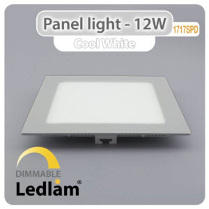 LED Panel Light 12W Square 1717SPD silver - dimmable