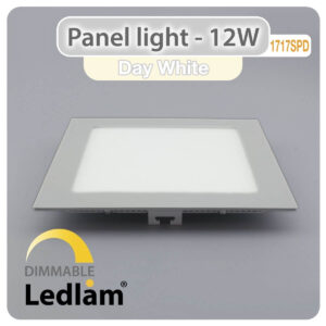 LED Panel Light 12W Square 1717SPD silver - dimmable