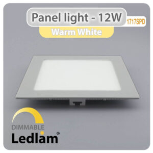 LED Panel Light 12W Square 1717SPD silver - dimmable
