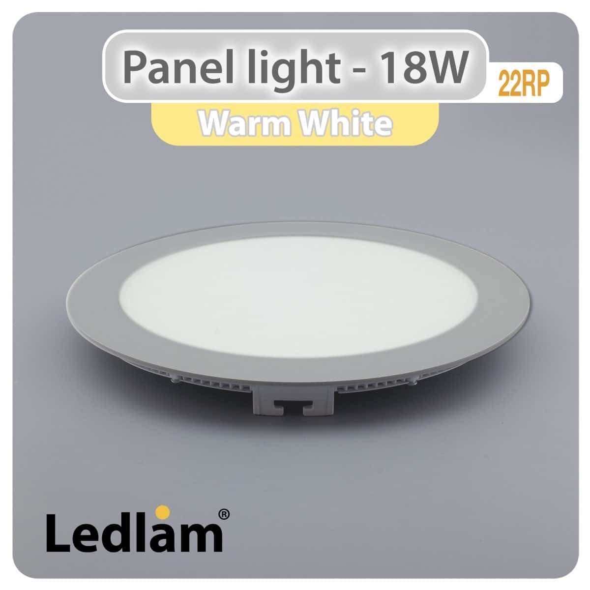 LED Panel Light 18W Round 22RP silver