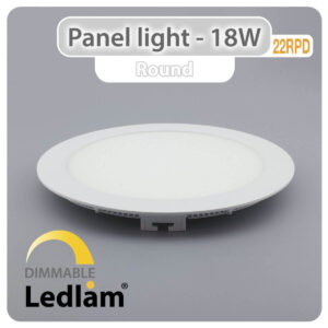 LED Panel Light 18W Round 22RPD - dimmable