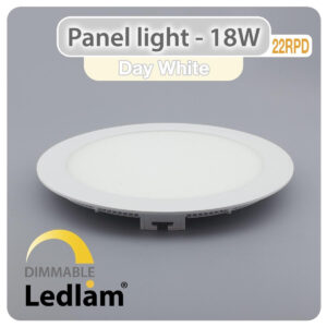 LED Panel Light 18W Round 22RPD - dimmable