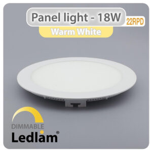 LED Panel Light 18W Round 22RPD - dimmable