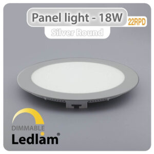 LED Panel Light 18W Round 22RPD silver- dimmable