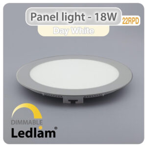 LED Panel Light 18W Round 22RPD silver- dimmable