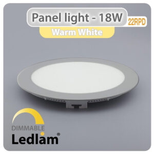 LED Panel Light 18W Round 22RPD silver- dimmable
