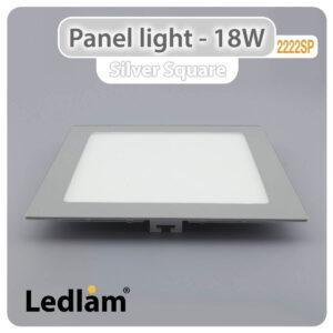 LED Panel Light 18W Square 2222SP Silver
