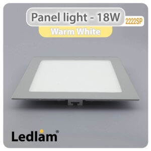 LED Panel Light 18W Square 2222SP Silver