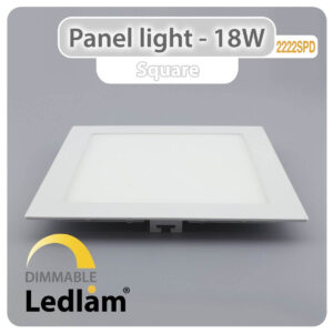 LED Panel Light 18W Square 2222SPD - dimmable