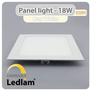 LED Panel Light 18W Square 2222SPD - dimmable