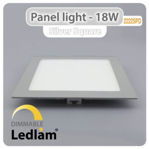 LED Panel Light 18W Square 2222SPD silver - dimmable