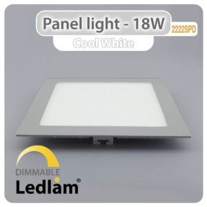 LED Panel Light 18W Square 2222SPD silver - dimmable