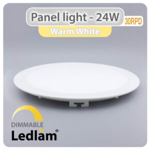 LED Panel Light 24W Round 30RPD - dimmable