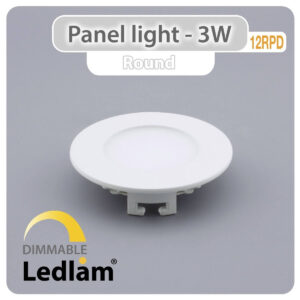 LED Panel Light 3W Round 9RPD - dimmable