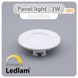 LED Panel Light 3W Round 9RPD - dimmable