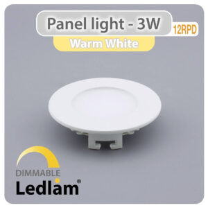 LED Panel Light 3W Round 9RPD - dimmable