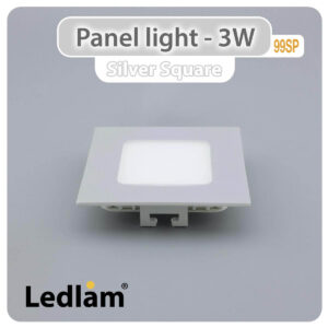 LED Panel Light 3W Square 99SP - silver