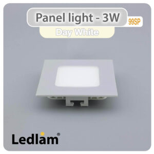 LED Panel Light 3W Square 99SP - silver