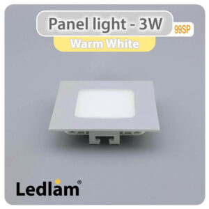 LED Panel Light 3W Square 99SP - silver