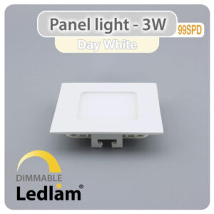 LED Panel Light 3W Square 99SPD - dimmable