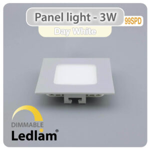 LED Panel Light 3W Square 99SPD - silver - dimmable