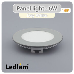 LED Panel Light 6W Round 12RP silver