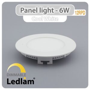 LED Panel Light 6W Round 12RPD - dimmable