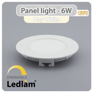 LED Panel Light 6W Round 12RPD - dimmable