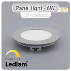 LED Panel Light 6W Round 12RPD silver - dimmable