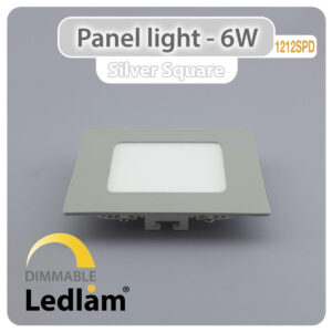 LED Panel Light 6W Square 1212SPD silver - dimmable