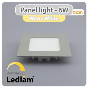 LED Panel Light 6W Square 1212SPD silver - dimmable