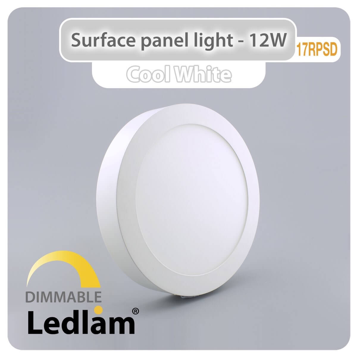 LED Surface Panel Light 12W Round 17RPSD - dimmable