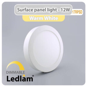 LED Surface Panel Light 12W Round 17RPSD - dimmable