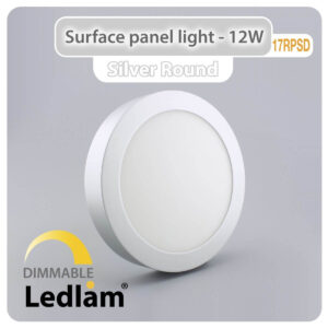 LED Surface Panel Light 12W Round 17RPSD silver - dimmable