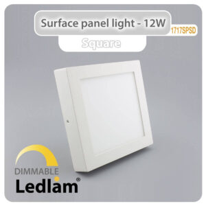 LED Surface Panel Light 12W Square 1717SPSD - dimmable